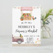 Invitation Marché des agriculteurs neutres selon le genre Inv (Debout devant)