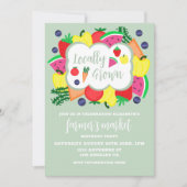 Invitation Marché des fermiers cultivés localement Anniversai (Devant)