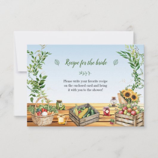 Invitation Marché des fermiers, Fresh off the market Enclôtur (Devant)