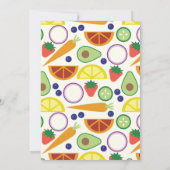 Invitation Marché des fermiers Fruits de fête d'anniversaire (Dos)