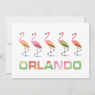 Invitation Marche des Flamants roses tropicaux d'ORLANDO