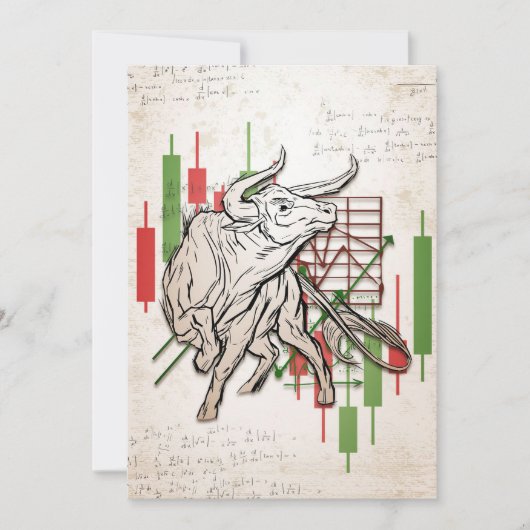 Invitation Marché D'Investisseur Ours Et Taureau (Devant)