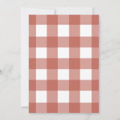 Invitation Marché fermier rustique Baby Shower Gingham (Dos)