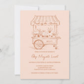 Invitation Marché Fleuriste Floral Cart Fête de Mariée (Devant)