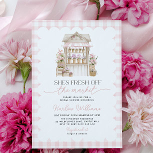 Invitation Marché Fleurs Fraîches de la Mariée Marché