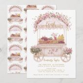 Invitation Marché Frais Fête de Fiançailles de Marché de Prod (Devant / Derrière)