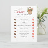 Invitation Marché Il dit qu'elle dit Fête des mariées Game Ca (Debout devant)