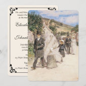 Invitation Marche Nuptiale de Robinson, Art Impressionniste (Devant / Derrière)