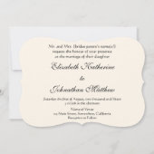 Invitation Marche Nuptiale de Robinson, Impressionnisme Vinta (Dos)