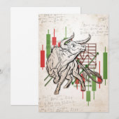 Invitation Marché ours et taureau pour investisseurs (Devant / Derrière)