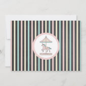 Invitation Marche photo rose pour l'anniversaire du carousel  (Dos)