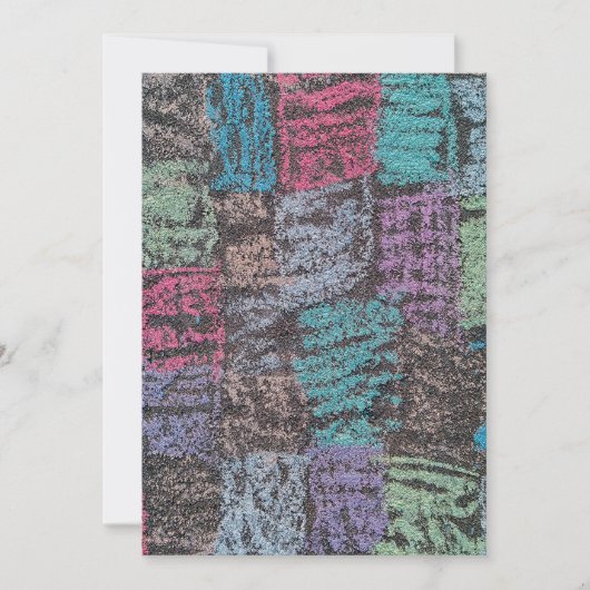 Invitation Marche sur le trottoir art en jaune blanc violet (Devant)