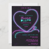Invitation Mardi Beads Bourbon Neon Heart Bachelorette (Devant)