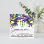 Invitation Mardi et Mardi Gras (Debout devant)