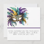 Invitation Mardi et Mardi Gras (Dos)