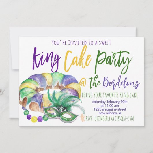 Invitation Mardi Gras (Devant)