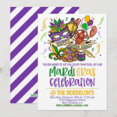 Invitation Mardi Gras (Devant / Derrière)