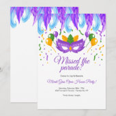 Invitation Mardi Gras (Devant / Derrière)