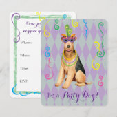Invitation Mardi Gras Airedale (Devant / Derrière)