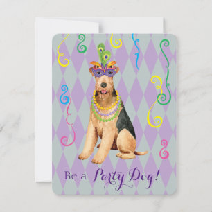 Invitation Mardi Gras Airedale