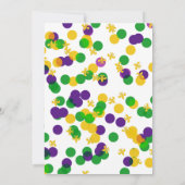 Invitation Mardi Gras Anniversaire Thématique (Dos)