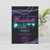 Invitation Mardi Gras Beads Bourbon Neon Bachelorette (Debout devant)