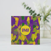 Invitation Mardi Gras Blocks (Debout devant)