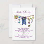 Invitation Mardi Gras Boy Clothesline books for baby (Devant)