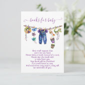 Invitation Mardi Gras Boy Clothesline books for baby (Debout devant)