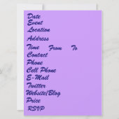 Invitation Mardi Gras Carnaval Evénement Veuillez Consulter L (Dos)