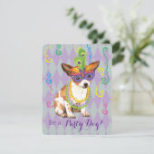 Invitation Mardi Gras Chihuahua (Debout devant)