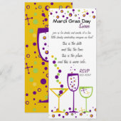 Invitation Mardi Gras Cocktails (Devant / Derrière)