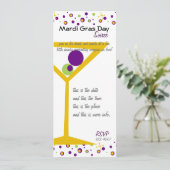 Invitation Mardi Gras Cocktails (Debout devant)