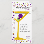 Invitation Mardi Gras Cocktails (Devant / Derrière)