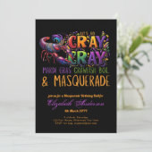 Invitation Mardi Gras Crawfish Boil Masquerade Lets Cray Cray (Debout devant)