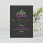 Invitation Mardi Gras Douche nuptiale (Debout devant)