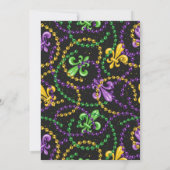 Invitation Mardi Gras Douche nuptiale (Dos)