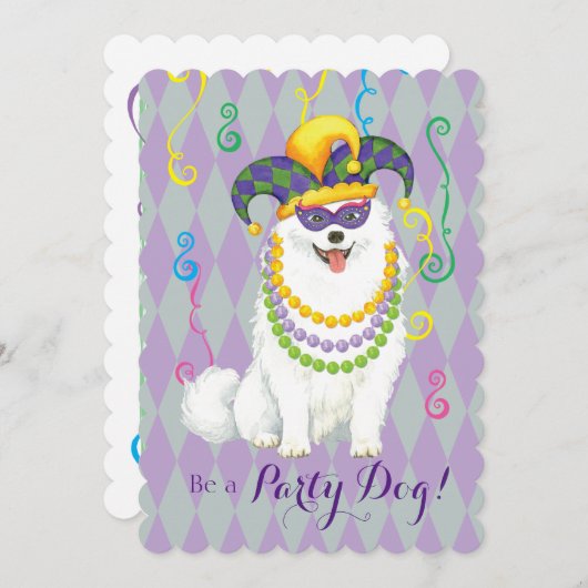 Invitation Mardi Gras Eskie (Devant / Derrière)