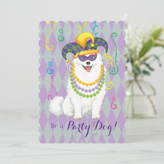 Invitation Mardi Gras Eskie (Debout devant)