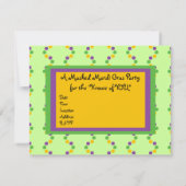 Invitation Mardi Gras Fleur (Dos)