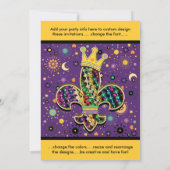 Invitation Mardi Gras Fleur (Dos)