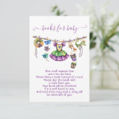 Invitation Mardi Gras Girl Clothesline livres pour bébé (Debout devant)