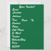 Invitation Mardi Gras Gumbo Queen View (Dos)