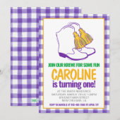 Invitation Mardi Gras Krewe Marching Boots premier anniversai (Devant / Derrière)