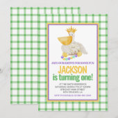 Invitation Mardi Gras Krewe PELICAN King Cake Premier anniver (Devant / Derrière)