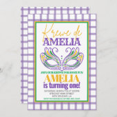 Invitation Mardi Gras Krewe Premier anniversaire N'IMPORTE QU (Devant / Derrière)