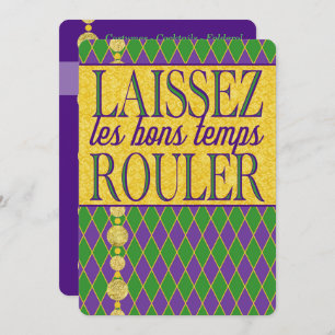 Invitation Mardi Gras   Laissez Les Bons Temps Rouler