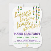 Invitation Mardi Gras | Laissez Les Bons Temps Rouler (Devant)