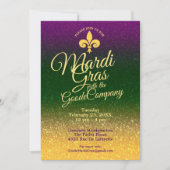 Invitation Mardi gras Mardi gras| Parti (Devant)
