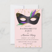 Invitation Mardi Gras Masque Bachelorette (Devant)